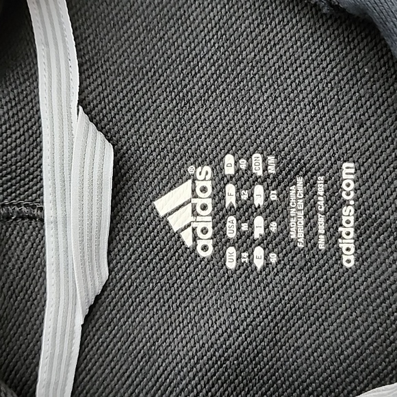 Adidas Women's Navy White Full  Zip Hoodie 3 Stripes Pockets Size Medium - Picture 6 of 13